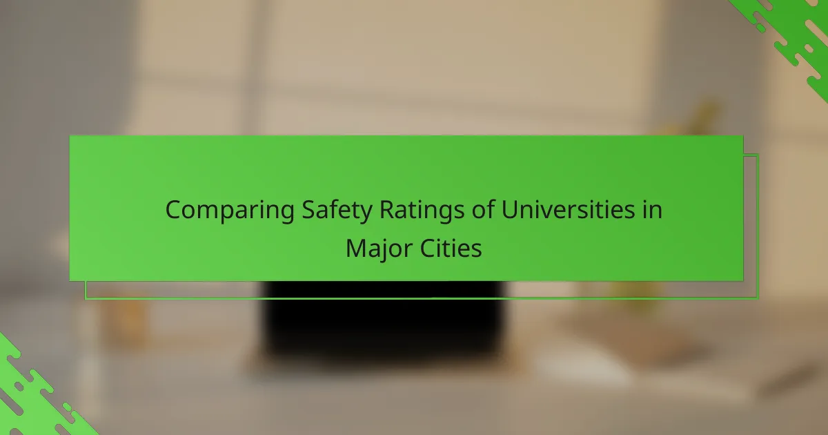 Comparing Safety Ratings of Universities in Major Cities