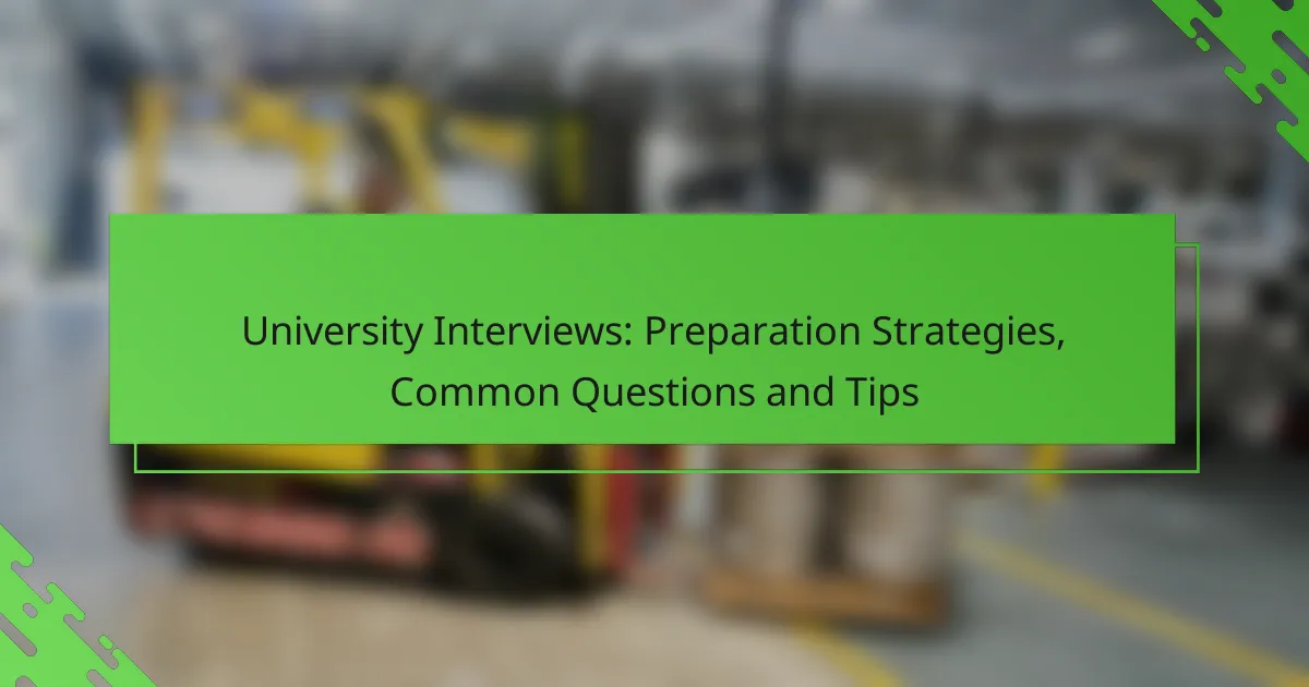 University Interviews: Preparation Strategies, Common Questions and Tips