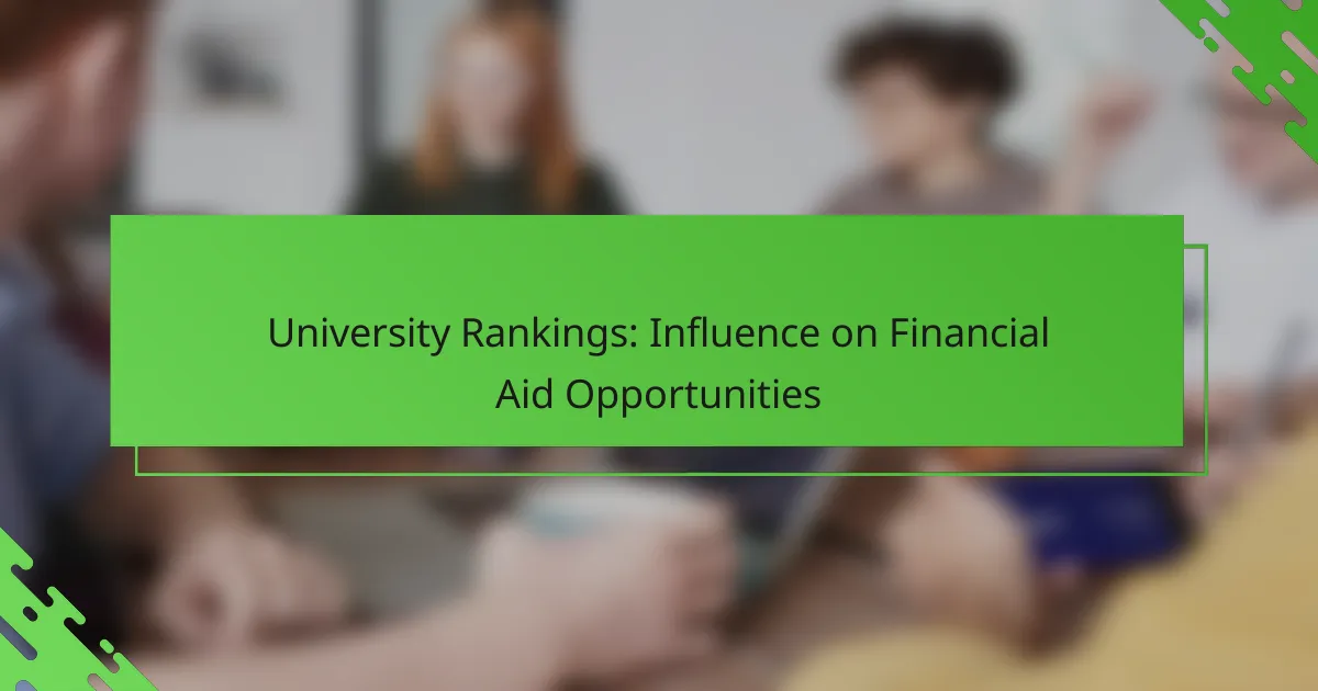 University Rankings: Influence on Financial Aid Opportunities