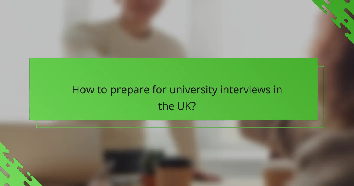 How to prepare for university interviews in the UK?